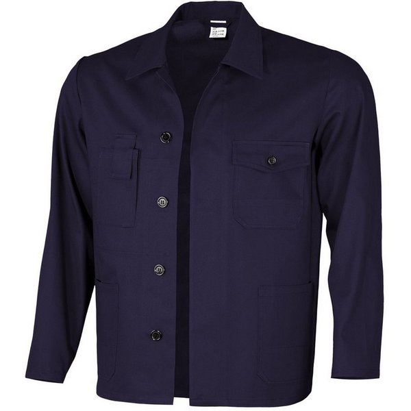 Qualitex Workwear Arbeitsjacke lange basic Werkstattjacke -BW 240 g - waschbar, aus reiner Baumwolle