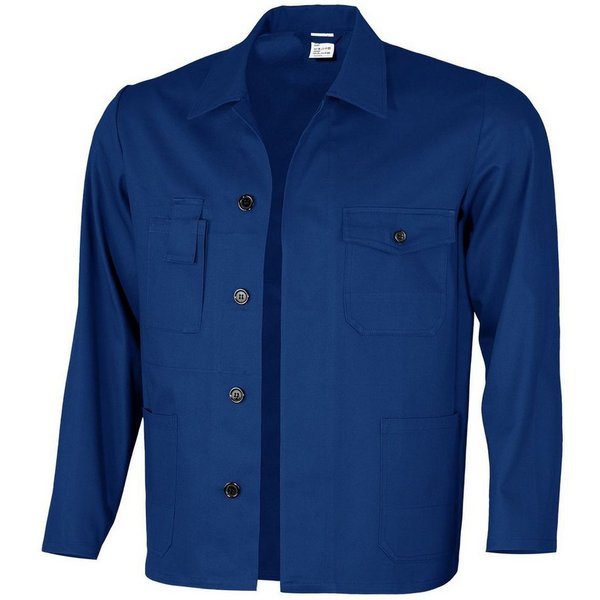 Qualitex Workwear Arbeitsjacke lange basic Werkstattjacke -BW 240 g - waschbar, aus reiner Baumwolle (1-St) Langjacke mit 5 Taschen - Blickdicht - Strapazierfäh