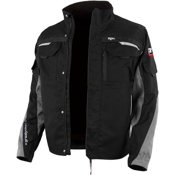 Qualitex Workwear Arbeitsjacke ungefütterte Handwerker-Bundjacke IRON aus Lyocell, Cordura & Stretch (1-St) moderne, strapazierfähige Werkstattjacke mit 12 Tasc