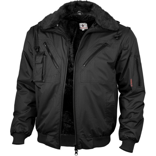Qualitex Workwear Arbeitsjacke wasserfeste 4-in-1 Arbeitsjacke aus Mischgewebe