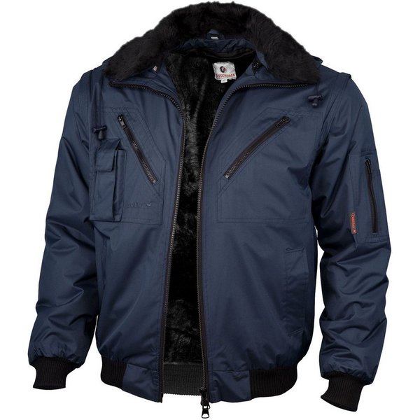 Qualitex Workwear Arbeitsjacke wasserfeste 4-in-1 Arbeitsjacke aus Mischgewebe