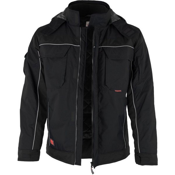 Qualitex Workwear Arbeitsjacke wetterfeste PROfi Outdoorjacke - wärmende Arbeitsjacke mit 8 Taschen