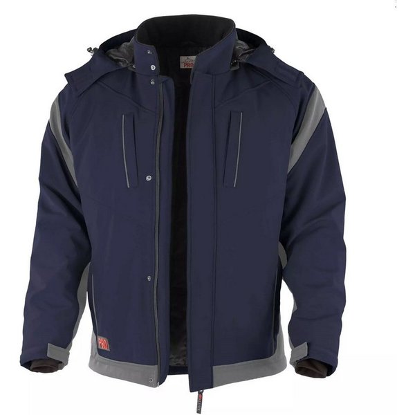 Qualitex Workwear Arbeitsjacke wetterfeste Winterjacke - wasserabweisende Outdoorjacke mit Kapuze