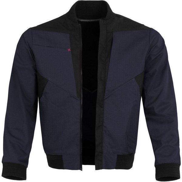 Qualitex Workwear Arbeitsjacke "X-Serie" X-treme strapazierfähige Werkstattjacke - faserverstätkt (1-St) Bundjacke mit 7 Taschen - pflegeleichte Blousonjacke - 
