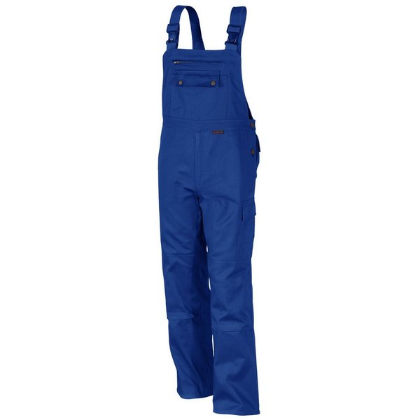 Qualitex Workwear Arbeitslatzhose comfortable Latzhose - faserverstätkte Arbeitshose aus MG 300 g (1-tlg) strapazierfähoger Blaummann mit 11 Taschen - Pflegelei
