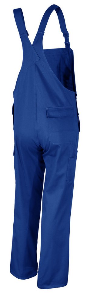 Qualitex Workwear Arbeitslatzhose comfortable Latzhose - faserverstätkte Arbeitshose aus MG 300 g (1-tlg) strapazierfähoger Blaummann mit 11 Taschen - Pflegelei – Bild 2 von 3