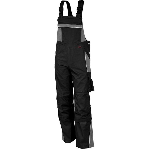 Qualitex Workwear Arbeitslatzhose strapazierfähige PROfessionals Latzhose aus faserverstätktem Gewebe (1-tlg) MG 245 g Blaumann - 15 Taschen - pflegeleichte Arb