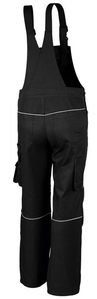 Qualitex Workwear Arbeitslatzhose strapazierfähige PROfessionals Latzhose aus faserverstätktem Gewebe (1-tlg) MG 245 g Blaumann - 15 Taschen - pflegeleichte Arb – Bild 2 von 3