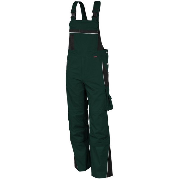 Qualitex Workwear Arbeitslatzhose strapazierfähige PROfessionals Latzhose aus faserverstätktem Gewebe (1-tlg) MG 245 g Blaumann - 15 Taschen - pflegeleichte Arb