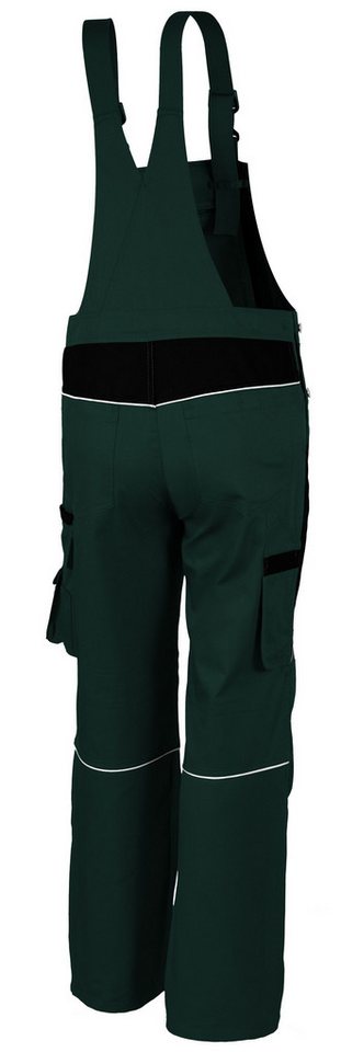 Qualitex Workwear Arbeitslatzhose strapazierfähige PROfessionals Latzhose aus faserverstätktem Gewebe (1-tlg) MG 245 g Blaumann - 15 Taschen - pflegeleichte Arb – Bild 2 von 3