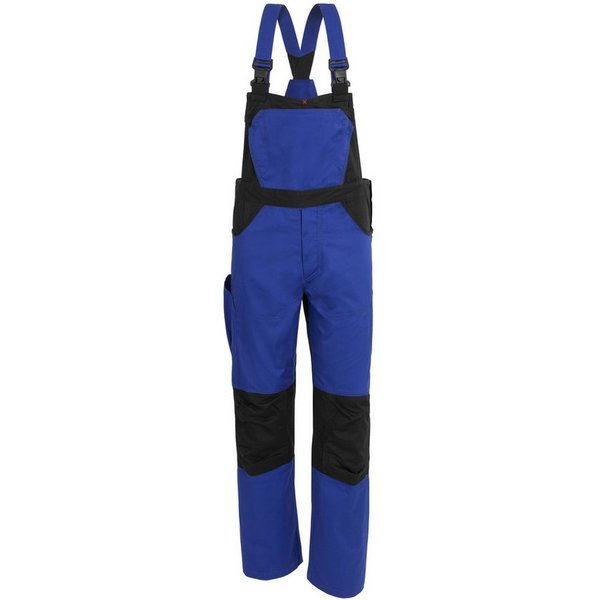 Qualitex Workwear Arbeitslatzhose "X-Serie" X-treme strapazierfähige Arbeitshose - faserverstätkt (1-tlg) Latzhose mit 14 Taschen - Blaumann mit vorgeformter Kn