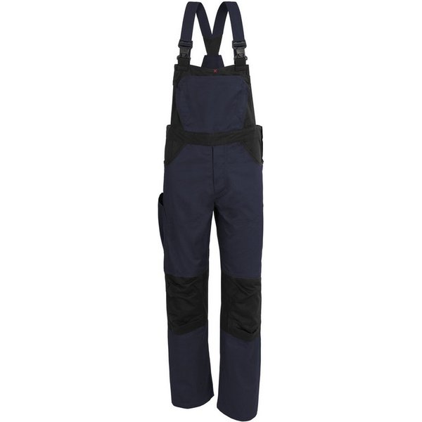 Qualitex Workwear Arbeitslatzhose "X-Serie" X-treme strapazierfähige Arbeitshose - faserverstätkt (1-tlg) Latzhose mit 14 Taschen - Blaumann mit vorgeformter Kn