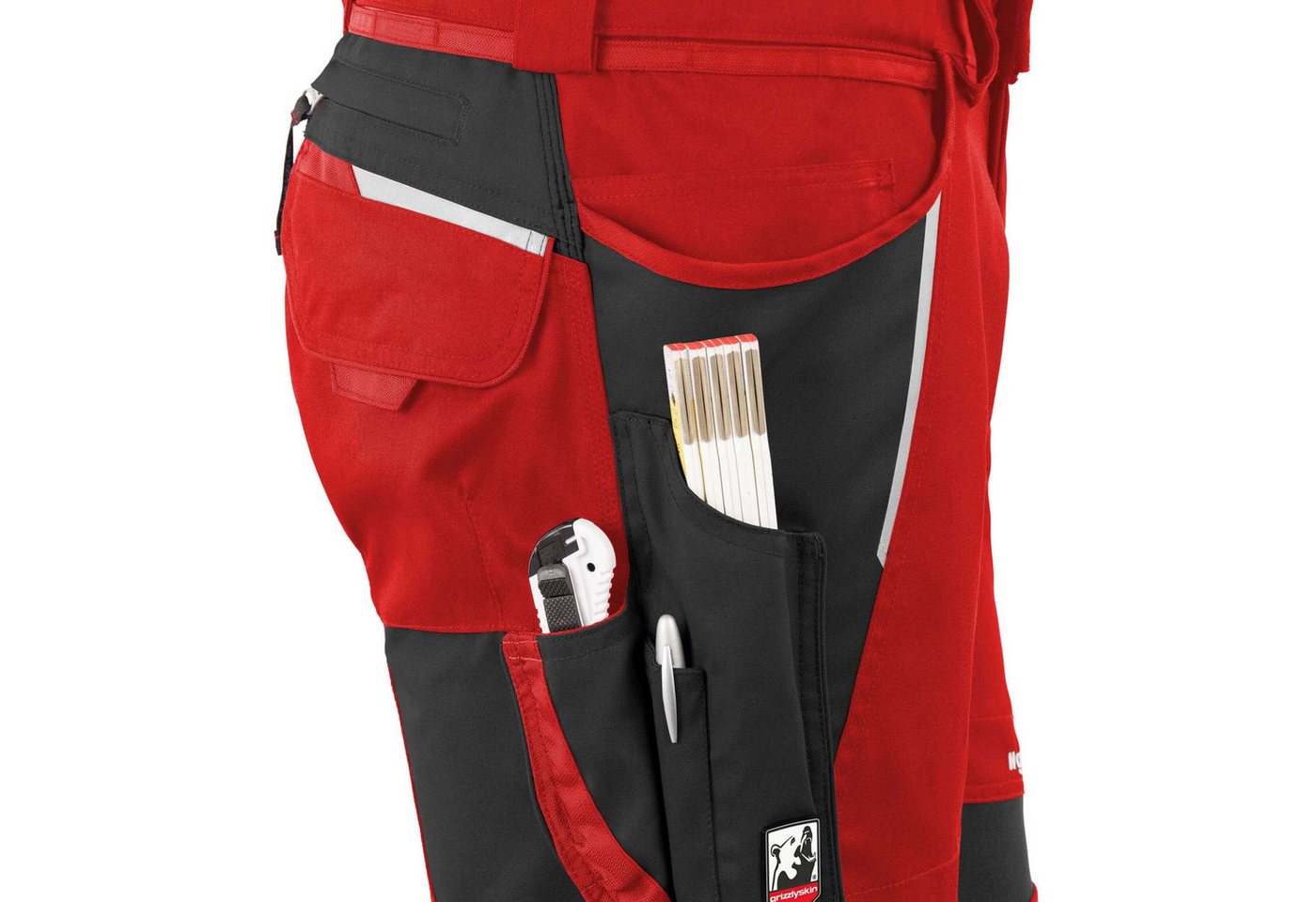 Qualitex Workwear Arbeitsshorts ZIP-ON-BUNDLE IRON Shorts + Beinlinge aus Lyocell, Cordura & Stretch (2-tlg) modern kurze Arbeitshose - 13 Taschen - Strapazierf – Bild 5 von 5