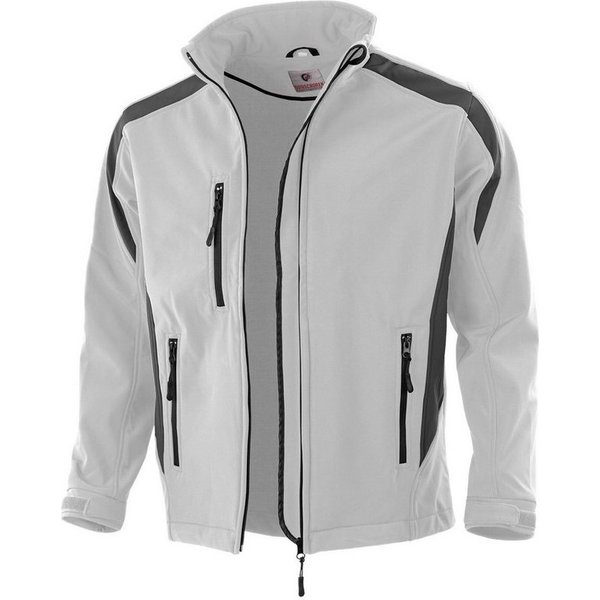 Qualitex Workwear Softshelljacke wasserabweisende Outdoor-Arbeitsjacke - atmungsaktive Übergangsjacke (1-St) mit 6 Taschen - Blickdicht - Strapazierfähig - Wärm