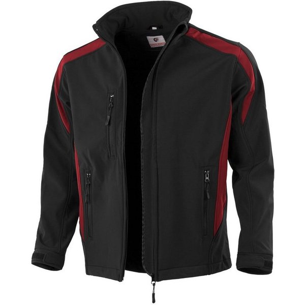 Qualitex Workwear Softshelljacke wasserabweisende Outdoor-Arbeitsjacke - atmungsaktive Übergangsjacke (1-St) mit 6 Taschen - Blickdicht - Strapazierfähig - Wärm