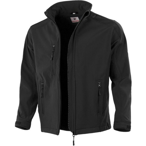 Qualitex Workwear Softshelljacke wasserabweisende Outdoor-Arbeitsjacke - atmungsaktive Übergangsjacke (1-St) mit 6 Taschen - Blickdicht - Strapazierfähig - Wärm