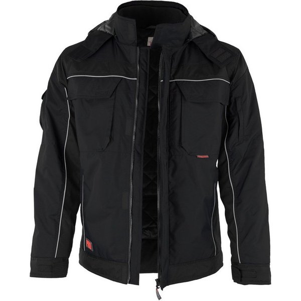 Qualitex Workwear Winterjacke Winterjacke "PRO" schwarz, Gr. M