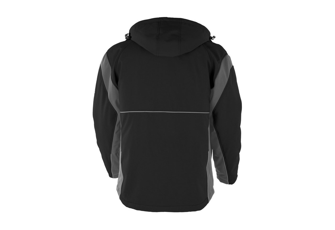 Qualitex Workwear Winterjacke Softshelljacke "PRO" schwarz/grau, Gr. L – Bild 2 von 2
