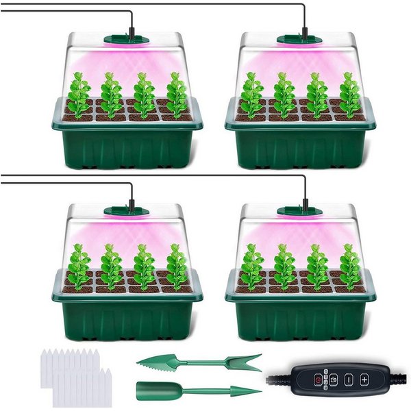 Qualra Gewächshaus Mini Gewächshaus Growbox Komplettset mit Licht Anzucht Gewächshaus, 1-St., Zimmergewächshaus für Balkon Pflanze