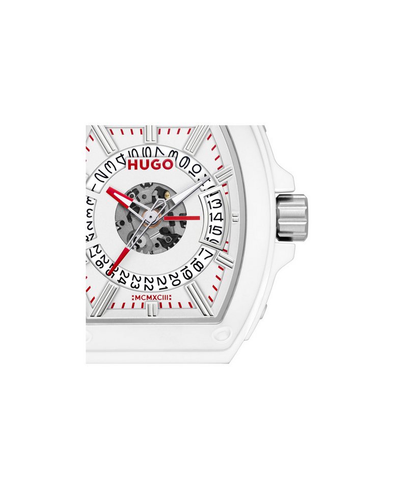 HUGO Quarzuhr #HUGO ID 1530435, Armbanduhr, Damenuhr, Herrenuhr, Silikonarmband, analog, Tag – Bild 4 von 4