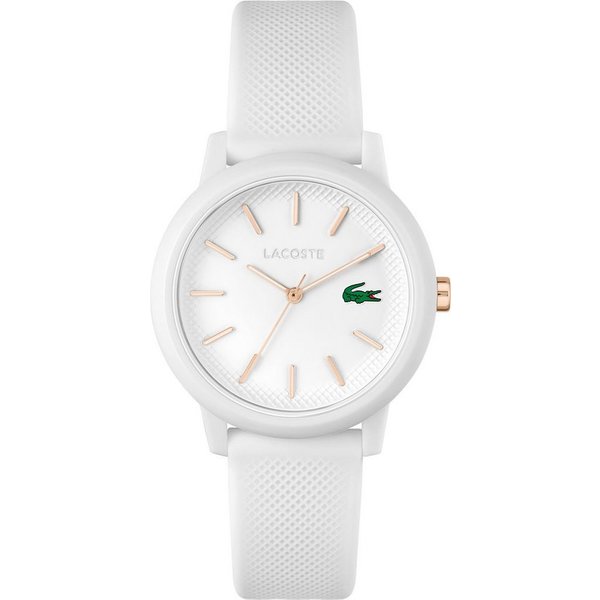 Lacoste Quarzuhr LACOSTE.12.12 2001211, Armbanduhr, Damenuhr, Mineralglas, analog, Silikonarmband
