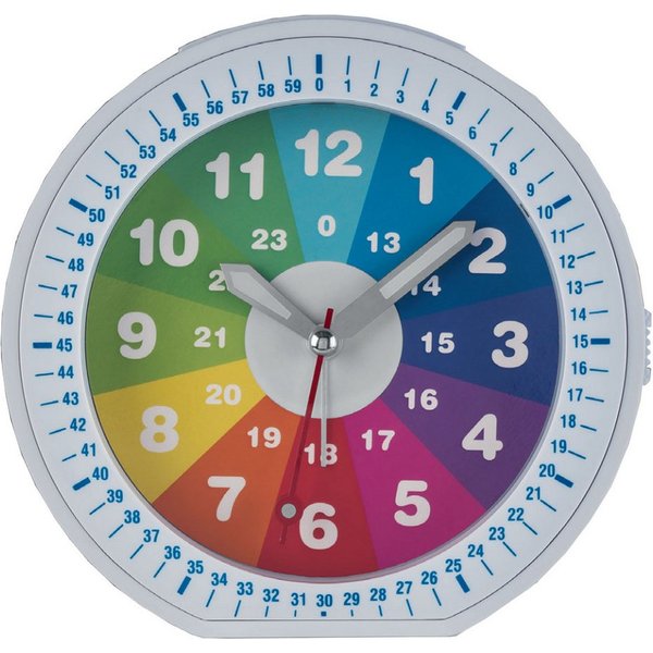 Miraval Quarzwecker Miraval Kinderwecker weiß mit Licht & Snooze Mit Lichtfunktion und klappbarem Aufsteller