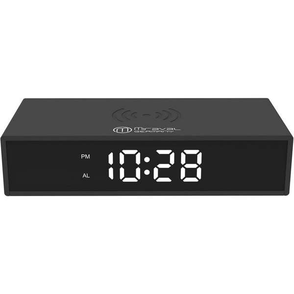 Miraval Quarzwecker Miraval Wecker mit Wireless Ladefunktion 15W Ladefläche, 3 Helligkeitsstufen