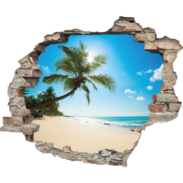 queence Wandtattoo Paradies (1 St), Wandsticker, Wandbild, selbstklebend, 3D, Wanddurchbruch