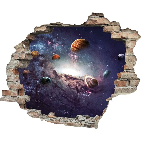 queence Wandtattoo Planeten (1 St), Wandsticker, Wandbild, selbstklebend, 3D, Wanddurchbruch