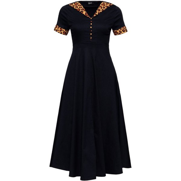 QueenKerosin Jerseykleid mit Leo-Details