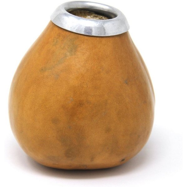 Quertee Teesieb Mate Trinkbecher Mate Calebasse aus Kürbis das natürliche Trinkgefäß, (1-St)