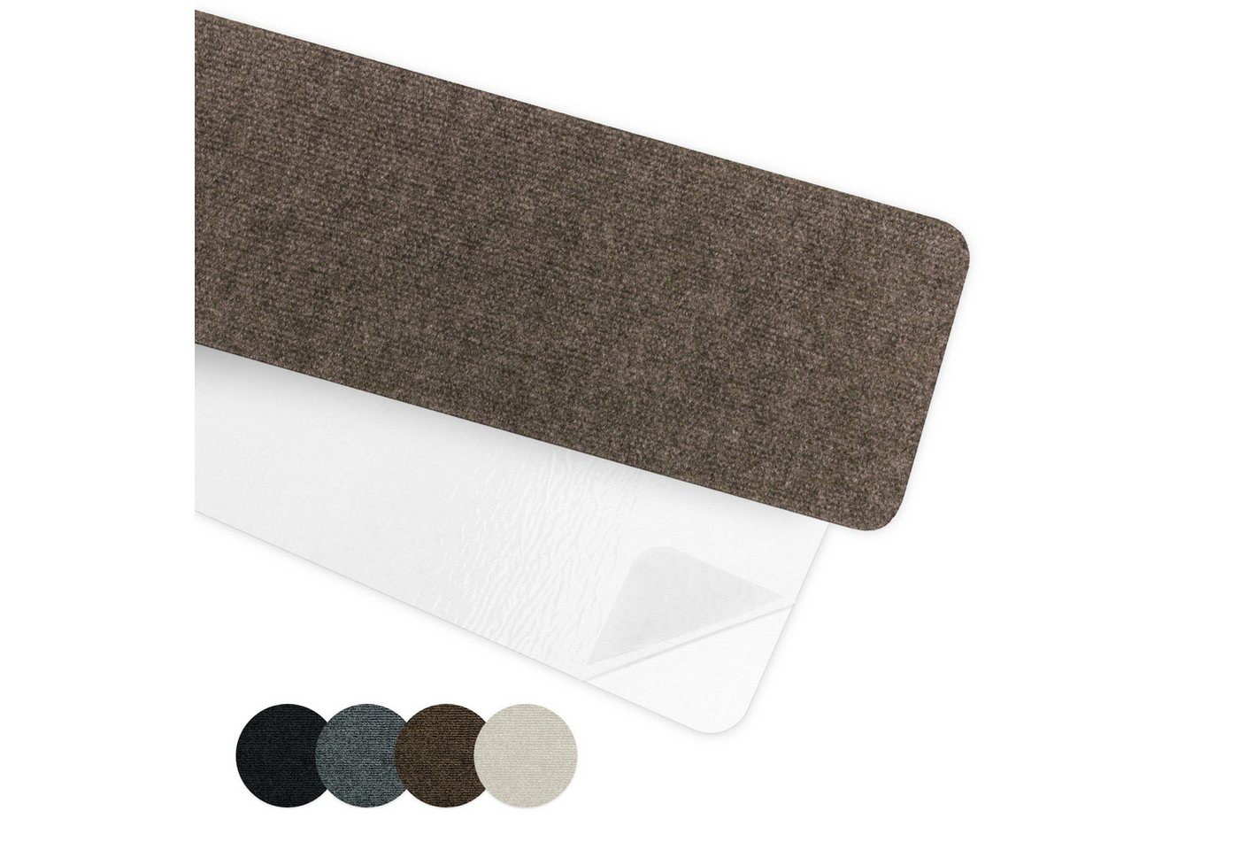 Quest Stufenmatte Treppenstufenmatte selbstklebend 76 x 20 cm, rechteckig, selbstklebend, rutschfest, 76 x 20 cm, 15 Stück – Bild 2 von 5