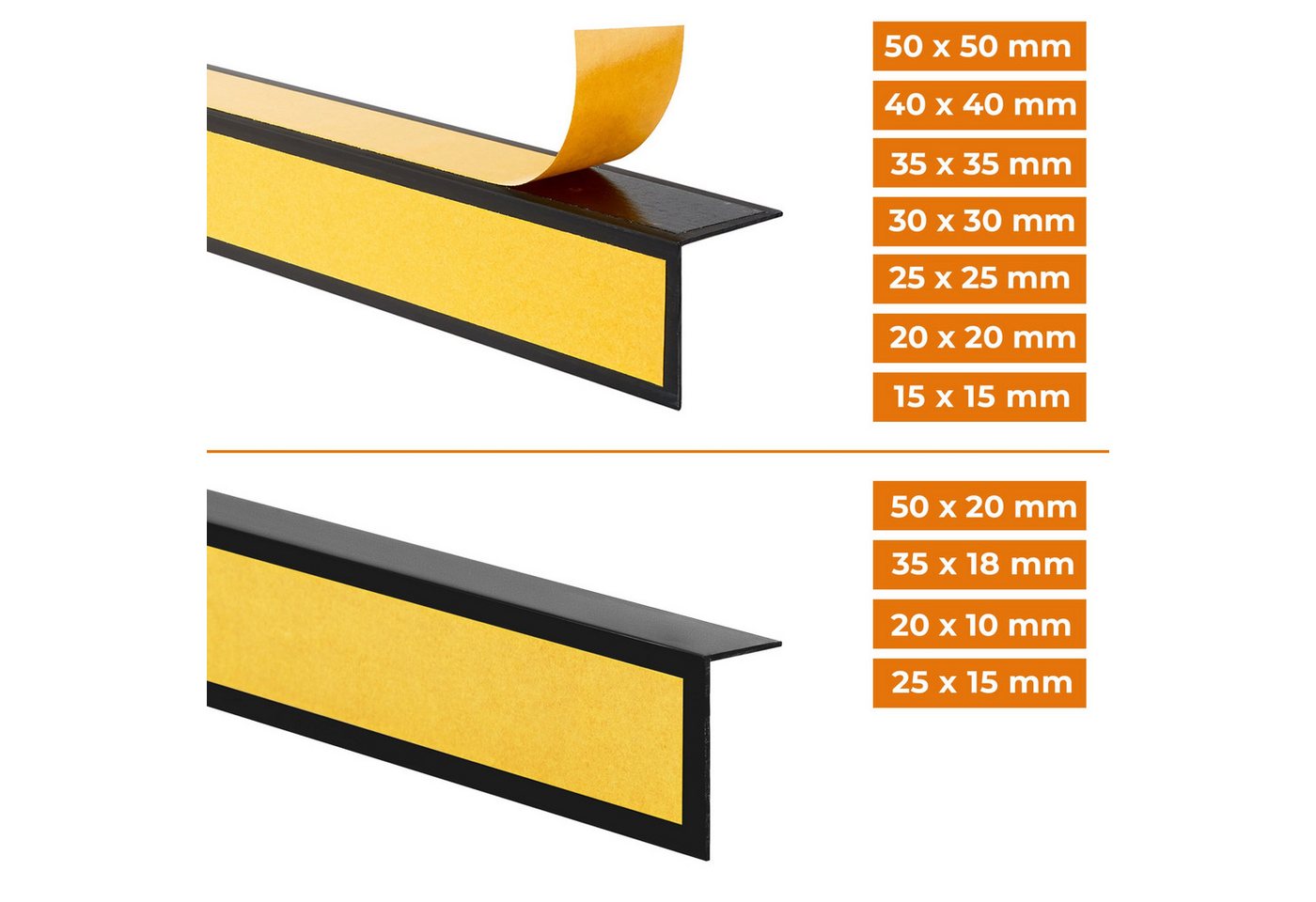 Quest Winkelprofil Kantenschutzprofil selbstklebend 25 x 25 mm, für Innenecken (1-St), selbstklebend, 25 x 25 mm, 100 cm – Bild 3 von 5