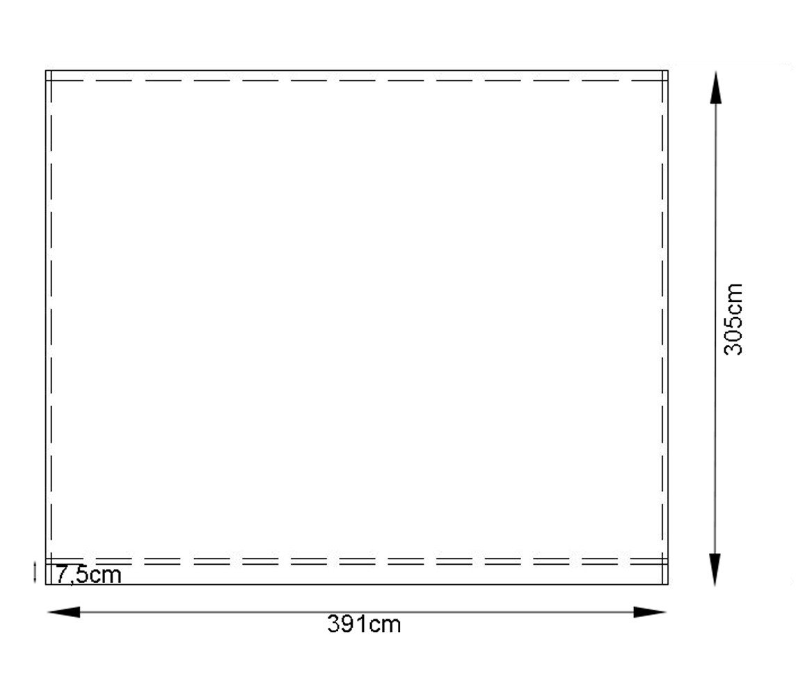 Quick Star Anbaupavillon Ersatzdach Rollpavillon 3x4m Sand, Inklusiv 6mm Kunststoffkeder. – Bild 3 von 5