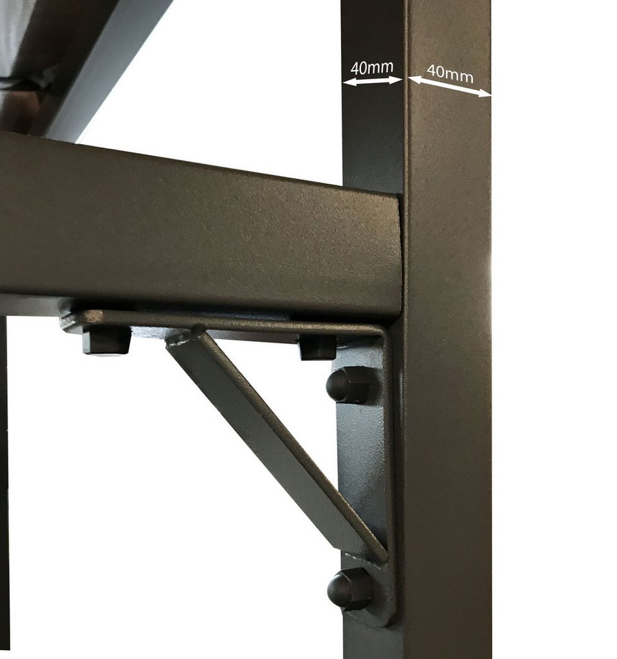 Quick Star Kaminholzregal Außen Metall Pro, Mehrere Größen, Mit / Ohne Wetterschutz, BxTxH:143x70x145 cm, Wetterschutz inklusive – Bild 4 von 5