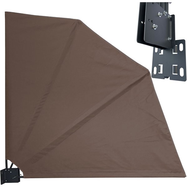 Quick Star Sichtschutzfächer mit Easy Mount Wandplatte, Blickdicht und Wetterfest (1-St) Separate Wandplatte