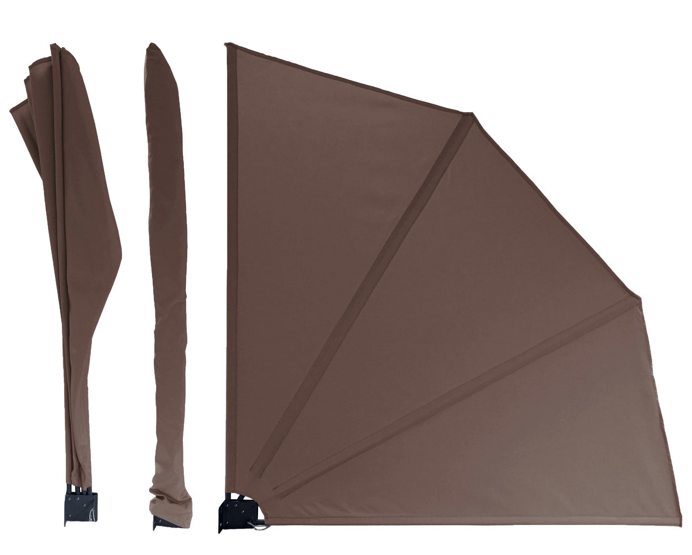 Quick Star Sichtschutzfächer mit Easy Mount Wandplatte, Blickdicht und Wetterfest (1-St) Separate Wandplatte – Bild 2 von 5