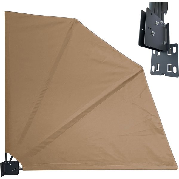 Quick Star Sichtschutzfächer mit Easy Mount Wandplatte, Blickdicht und Wetterfest (1-St) Separate Wandplatte