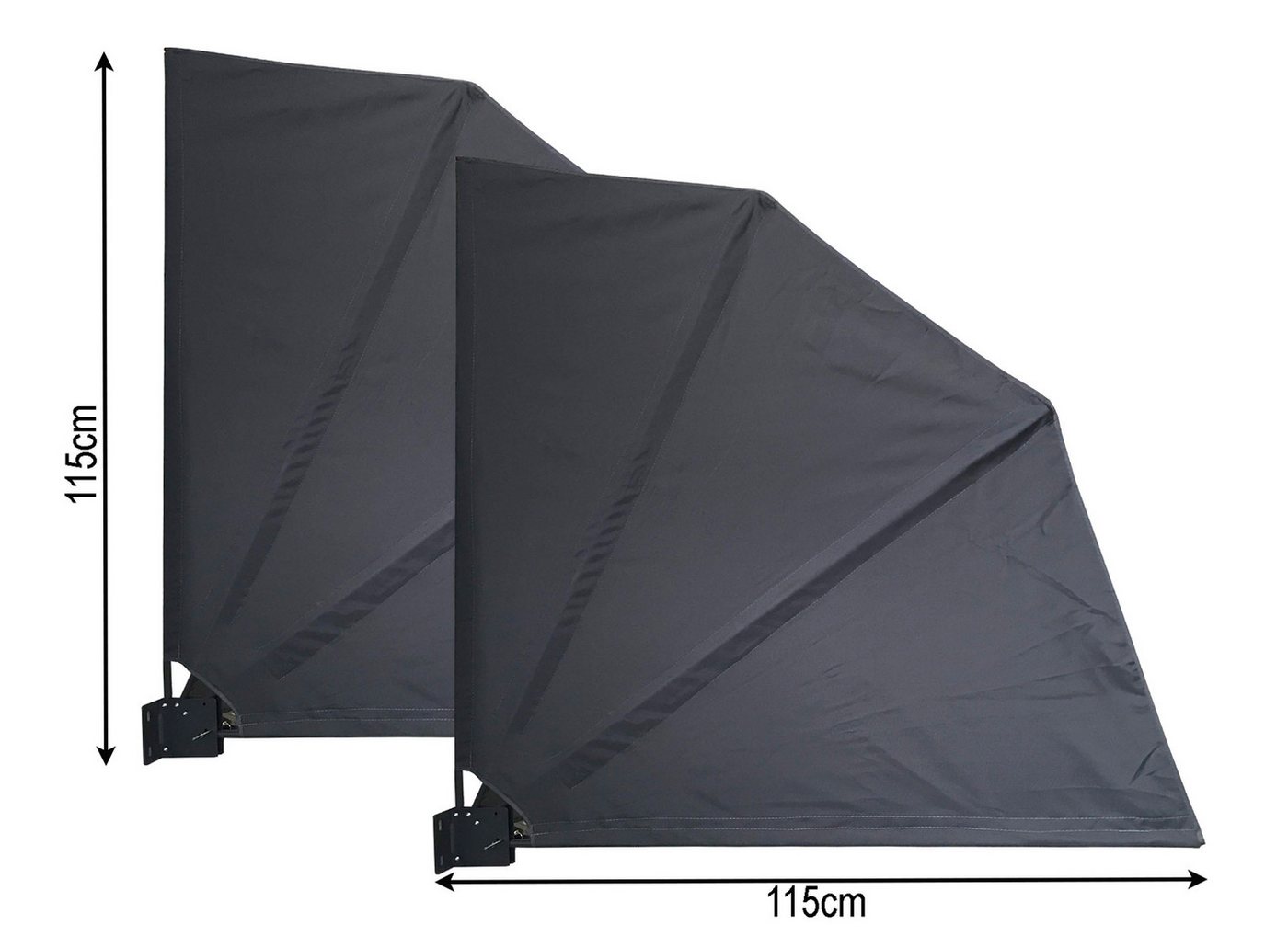 Quick Star Sichtschutzfächer mit Easy Mount Wandplatte, Blickdicht und Wetterfest (2-St., 2 Stück) Separate Wandplatte – Bild 2 von 5