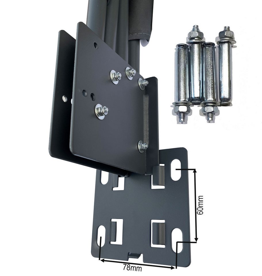Quick Star Sichtschutzfächer mit Easy Mount Wandplatte, Blickdicht und Wetterfest (1-St) Separate Wandplatte – Bild 5 von 5