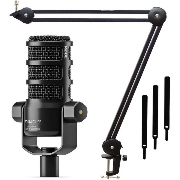 RØDE Mikrofon Rode Podmic USB XLR Mikrofon mit Gelenkarm Schwarz, USB und XLR