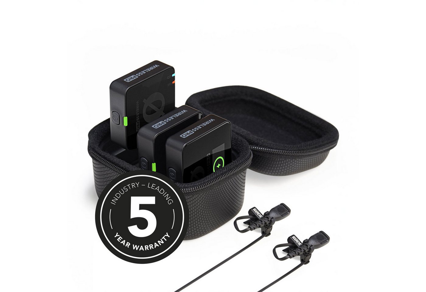 RØDE Rode Wireless Pro Mikrofon-Set mit Handadapter und Windschutz Digitales Aufnahmegerät (Vorteils-Set mit Handadapter und Windschutz) – Bild 3 von 5