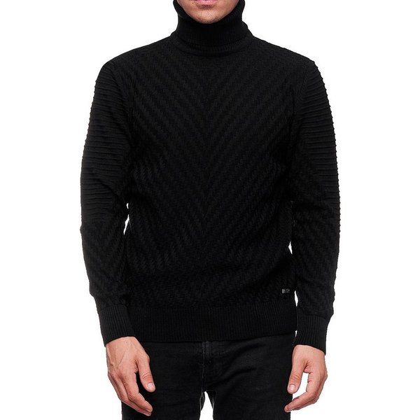 R-NEAL Rollkragenpullover Rollkragenpullover Herren Feinstrickpullover mit Stehkragen Feinstrick