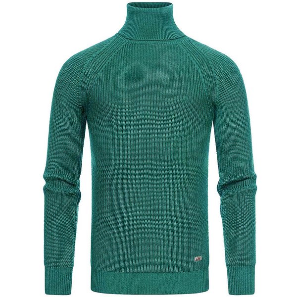 R-NEAL Rollkragenpullover Rollkragen Business Pullover Freizeit Grob-Strick Pulli Einfarbig
