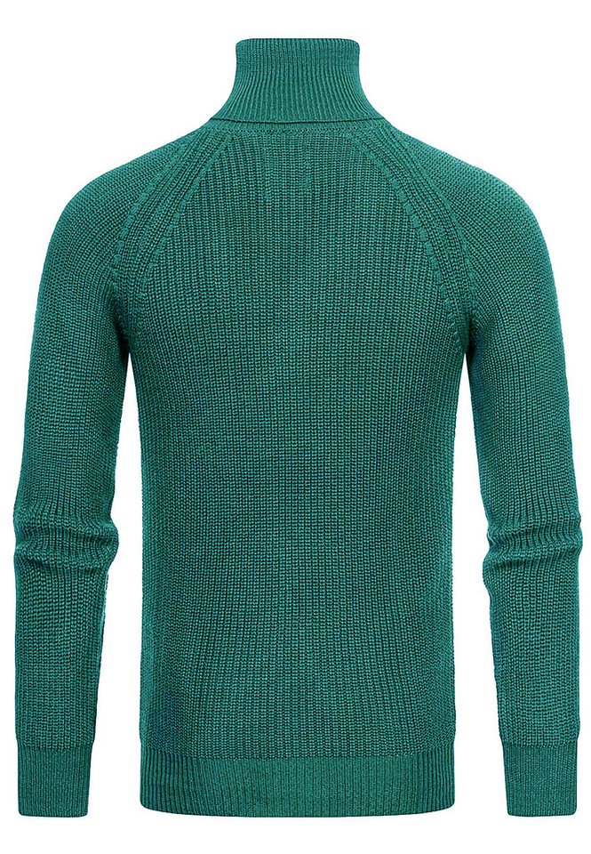 R-NEAL Rollkragenpullover Rollkragen Business Pullover Freizeit Grob-Strick Pulli Einfarbig – Bild 2 von 3