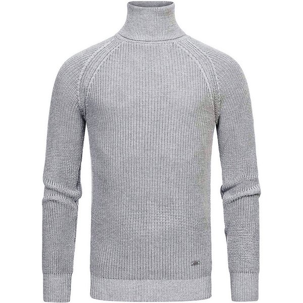 R-NEAL Rollkragenpullover Rollkragen Business Pullover Freizeit Grob-Strick Pulli Einfarbig