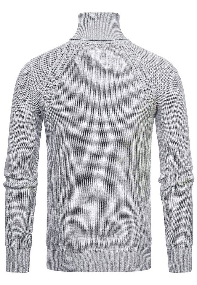 R-NEAL Rollkragenpullover Rollkragen Business Pullover Freizeit Grob-Strick Pulli Einfarbig – Bild 2 von 3
