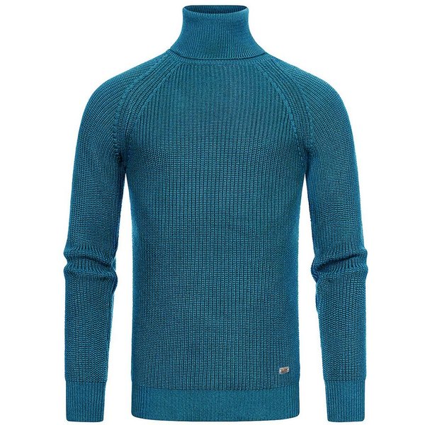 R-NEAL Rollkragenpullover Rollkragen Business Pullover Freizeit Grob-Strick Pulli Einfarbig