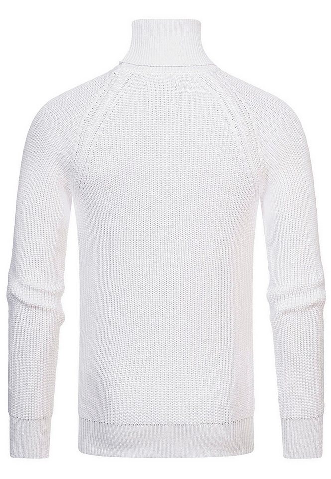 R-NEAL Rollkragenpullover Rollkragen Business Pullover Freizeit Grob-Strick Pulli Einfarbig – Bild 2 von 3