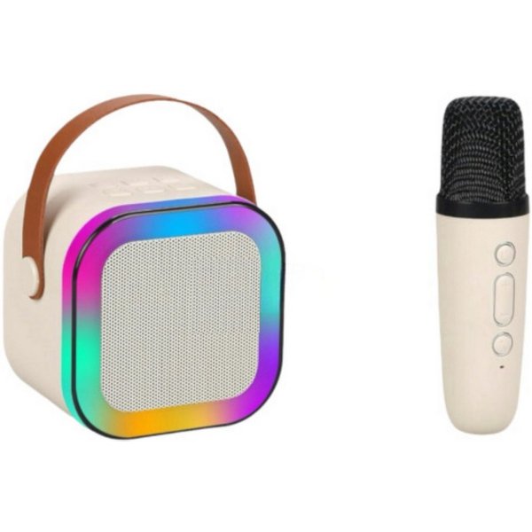 R2 Invest Bluetooth Karaoke Set mit Mikrofon & RGB Lautsprecher – Tragbar, 3W Karaoke-Maschine (Bluetooth, 3 W)